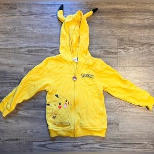 Lightly worn boys zip up Pokémon Pikachu hoodie size small